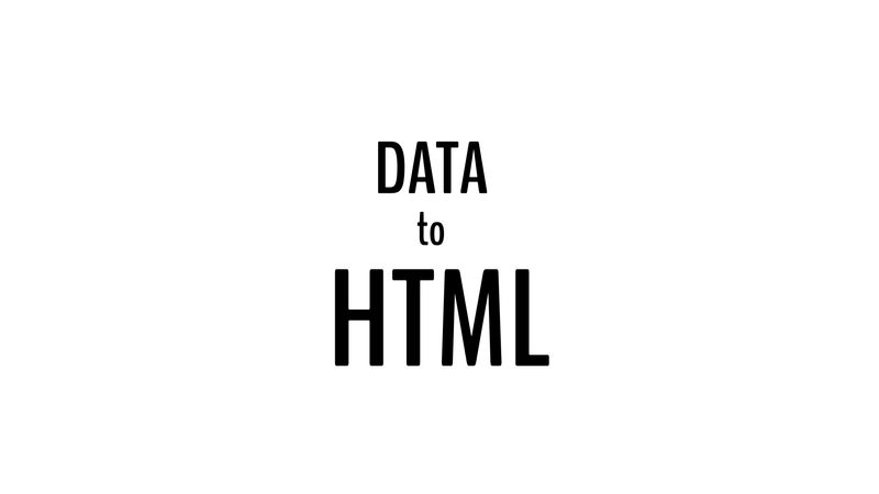 Data to HTML