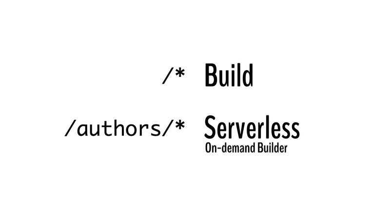/* Build, /authors/* Serverless